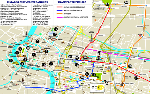 Mapa-de-Bangkok-ETZ-Hostel