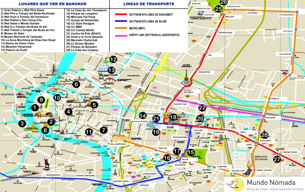 Mapa-de-Bangkok