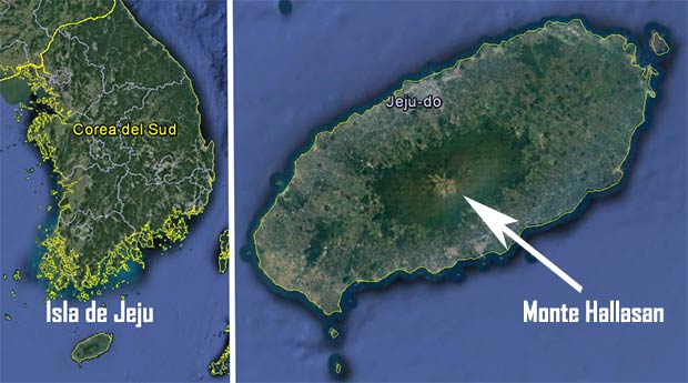 Mapa de la isla de Jeju