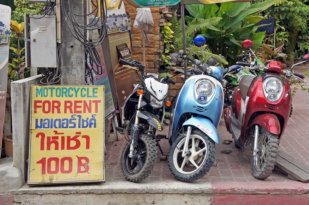 Motos de alquiler en Tailandia