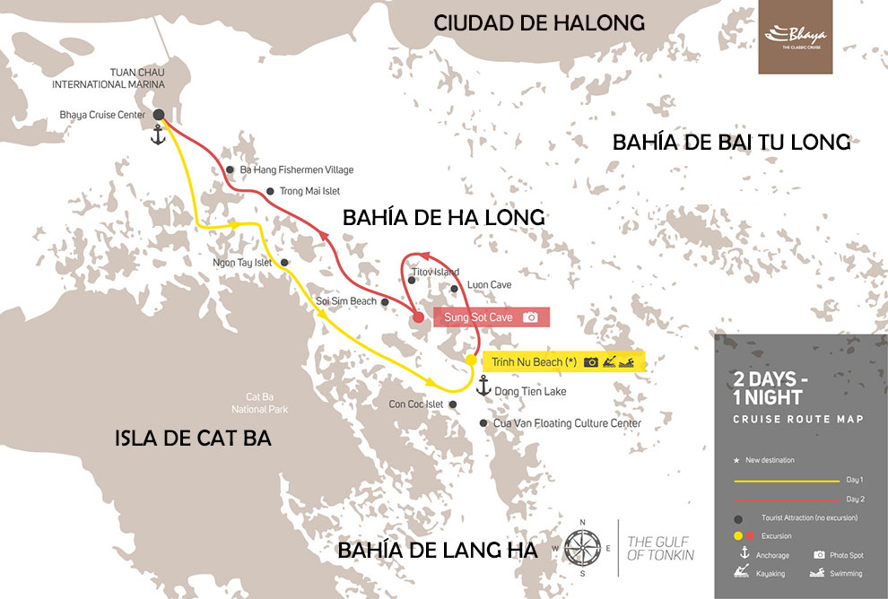 Mapa de la Bahía de Ha Long