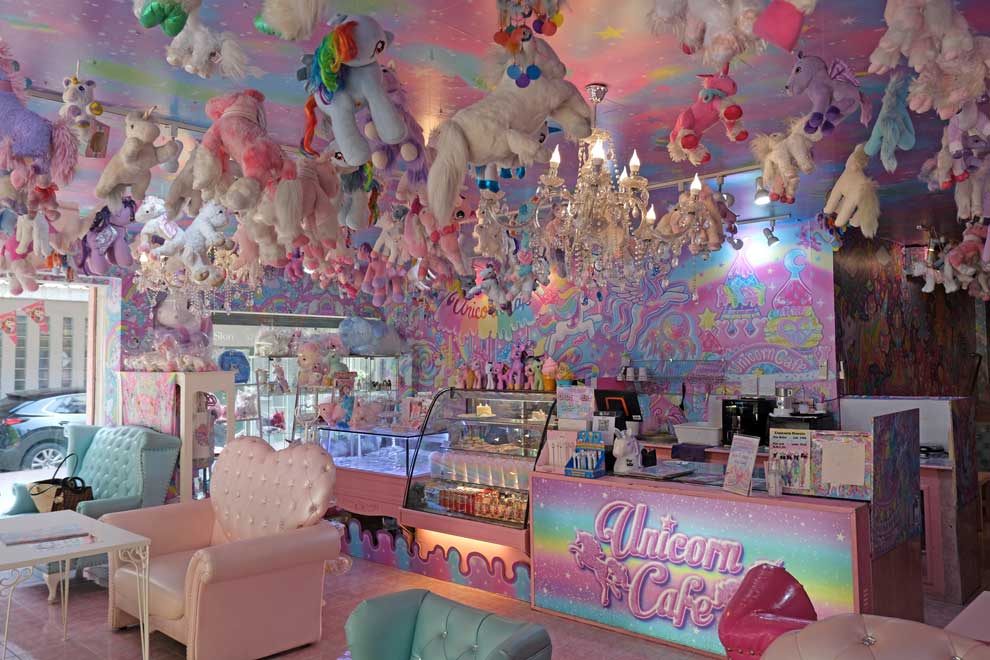 Cafetería del unicornio en Bangkok