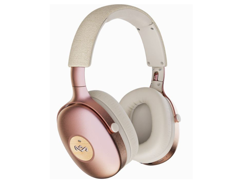 MARLEY Positive Vibration XL ANC Bluetooth mikrofonos fejhallgató (EM-JH151-CP) Copper / Fehér-Rózsaszín