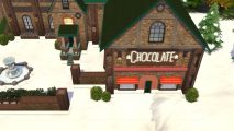 Haunted Chocolatier's chocolate shop recreated in The Sims 4