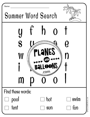 summer worksheets kindergarten