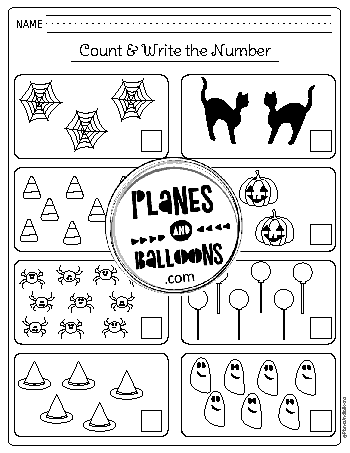 Halloween worksheets for kindergarten