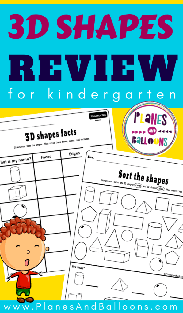 3d shapes worksheets kindergarten