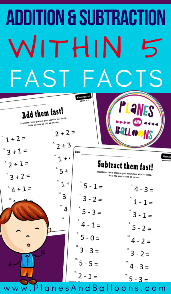 addition-and-subtraction-within-5-fast-facts-planes-balloons