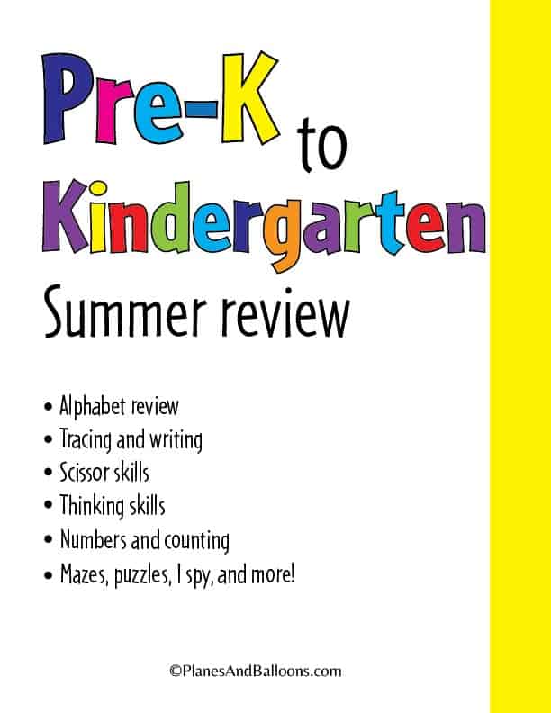summer vacation homework for preschool