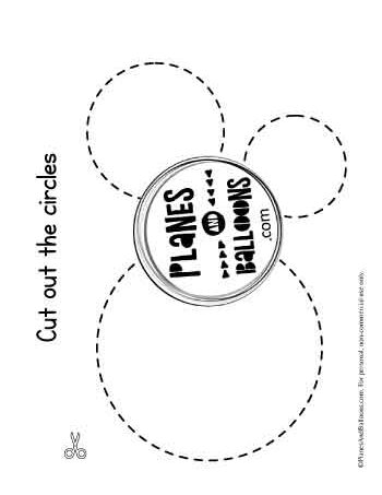 Dashed circles to trace and cut out worksheet