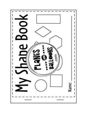My shape book front page with various shapes