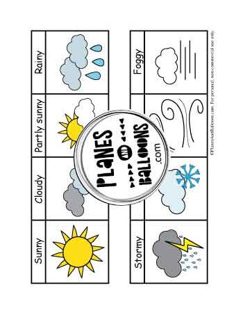 Weather pictures for preschool circle time