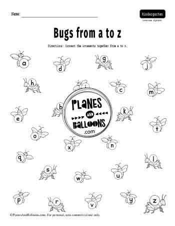 Spring bugs alphabet order worksheet