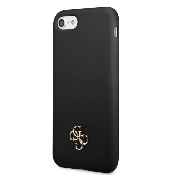 Pouzdro Guess 4G Silicone Metal Logo pro Apple iPhone 7/8/SE2020/SE2022 , čierne