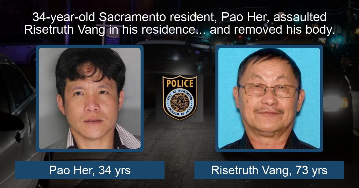 PRESS RELEASE: Sacramento Police Detectives Make Homicide Arrest in case of Missing 73-year-old