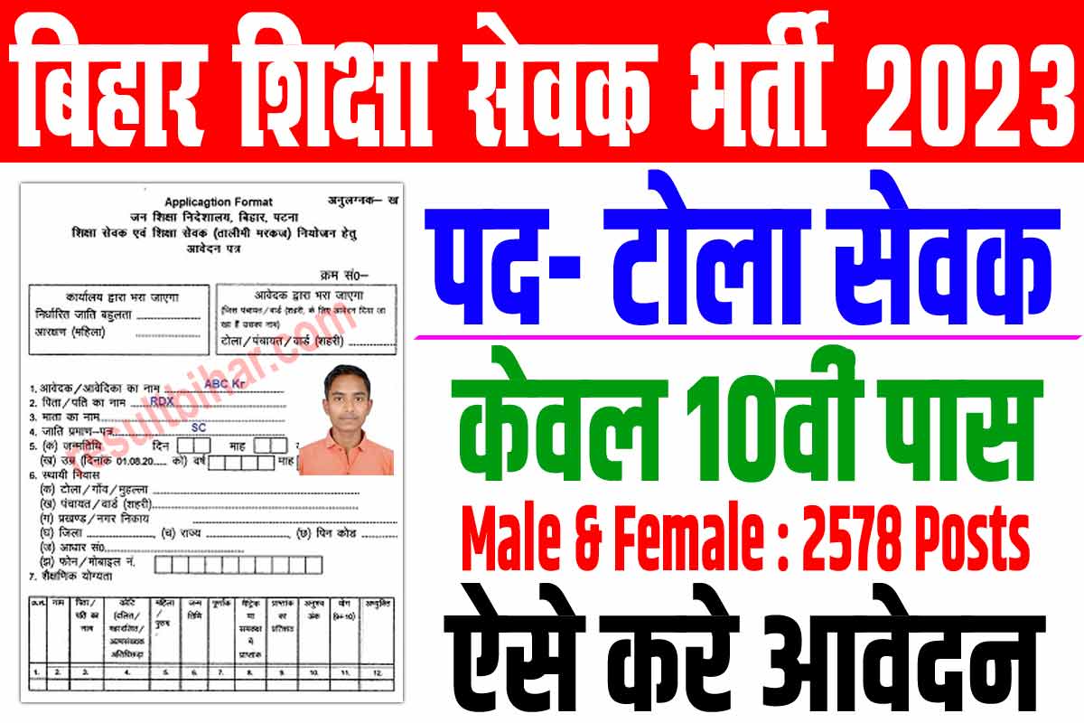 Bihar Shiksha Sevak Vacancy 2023