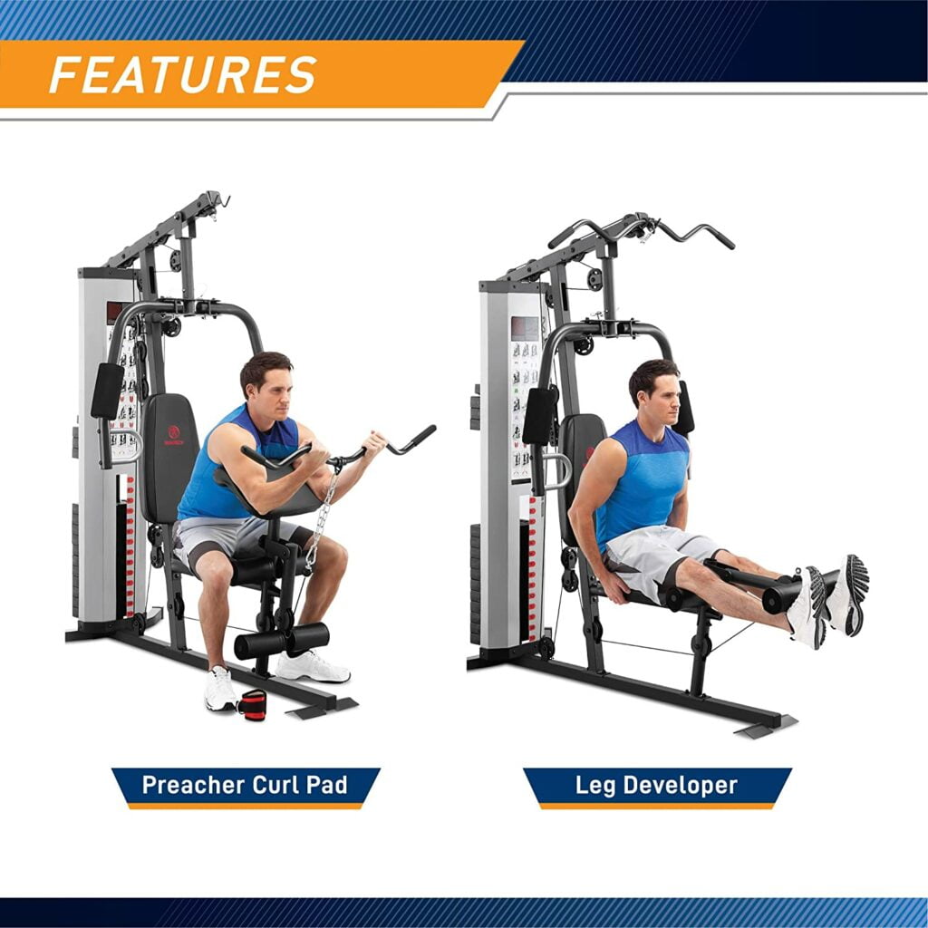 How heavy are the weights on a Marcy home gym?