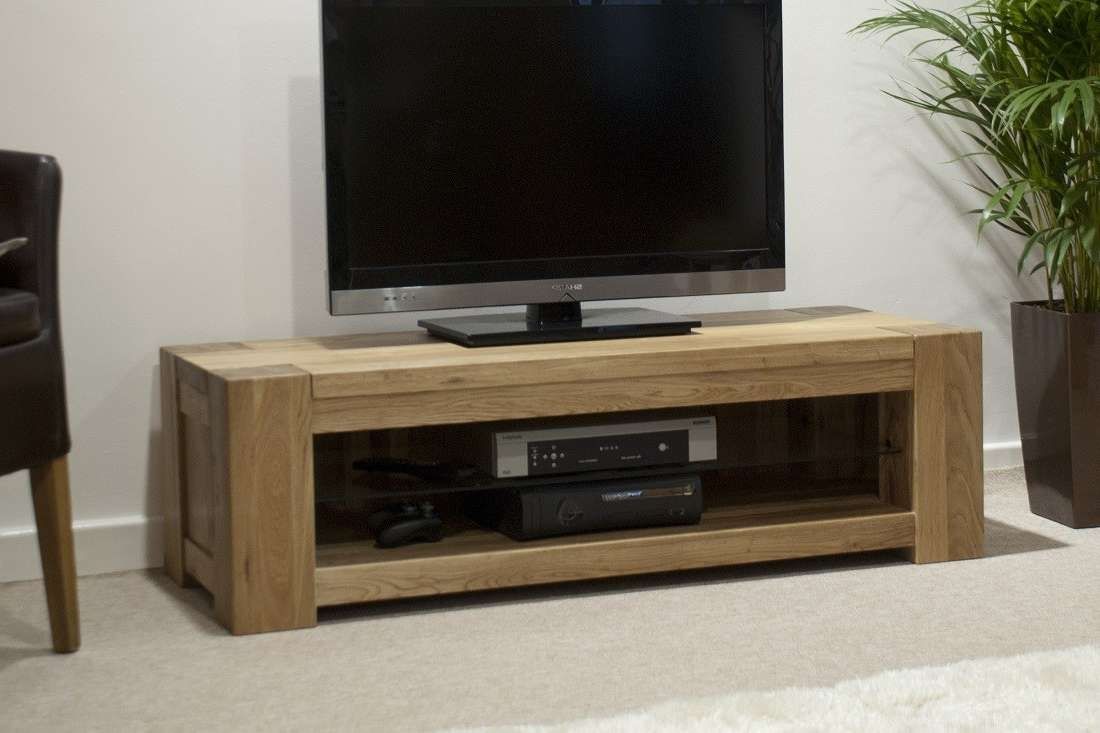 Trend Solid Oak Plasma/tv Unit | Oak Furniture Uk Regarding Contemporary Oak Tv Stands (Gallery 1 of 15)