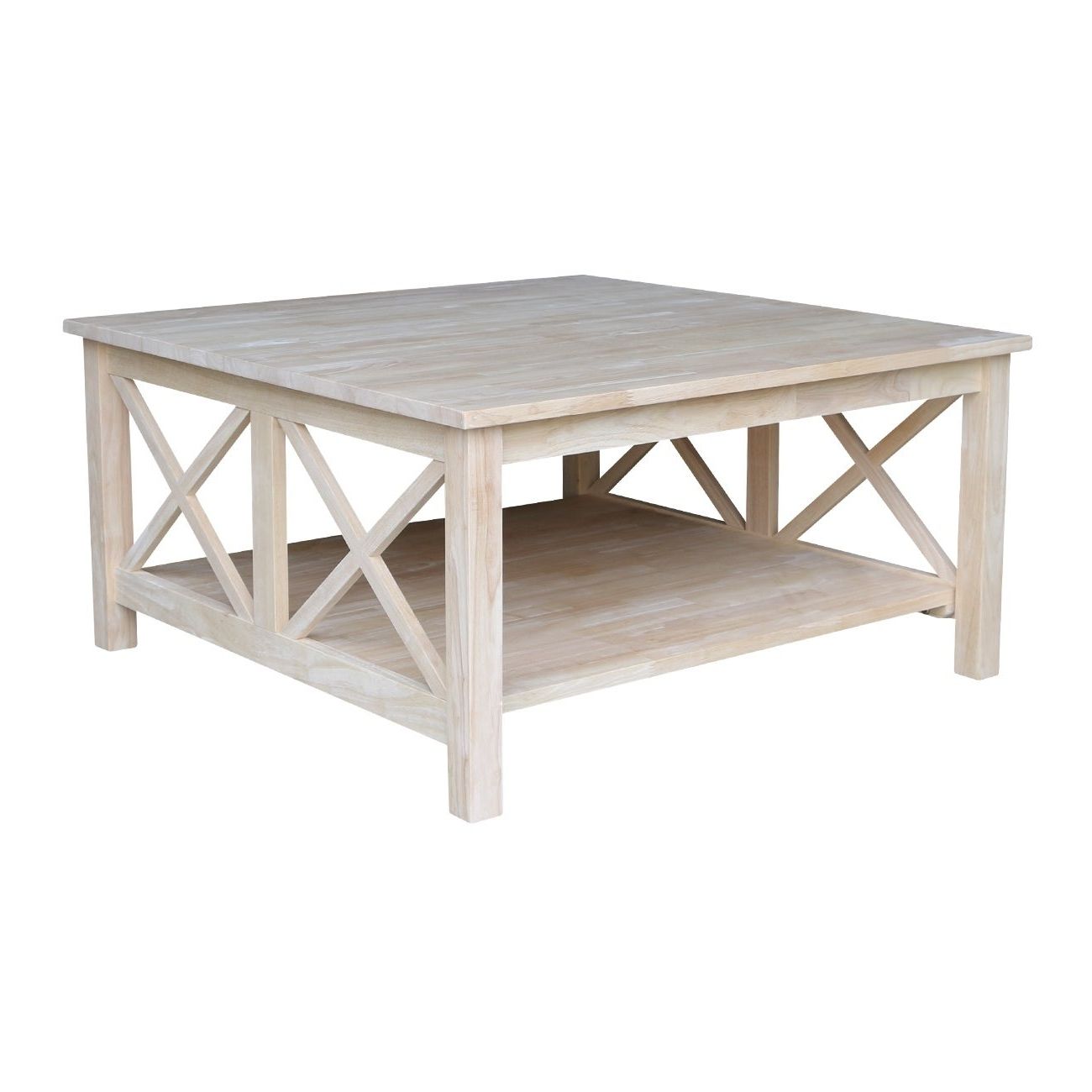 Featured Photo of 'hampton' Unfinished Solid Parawood Square Coffee Tables