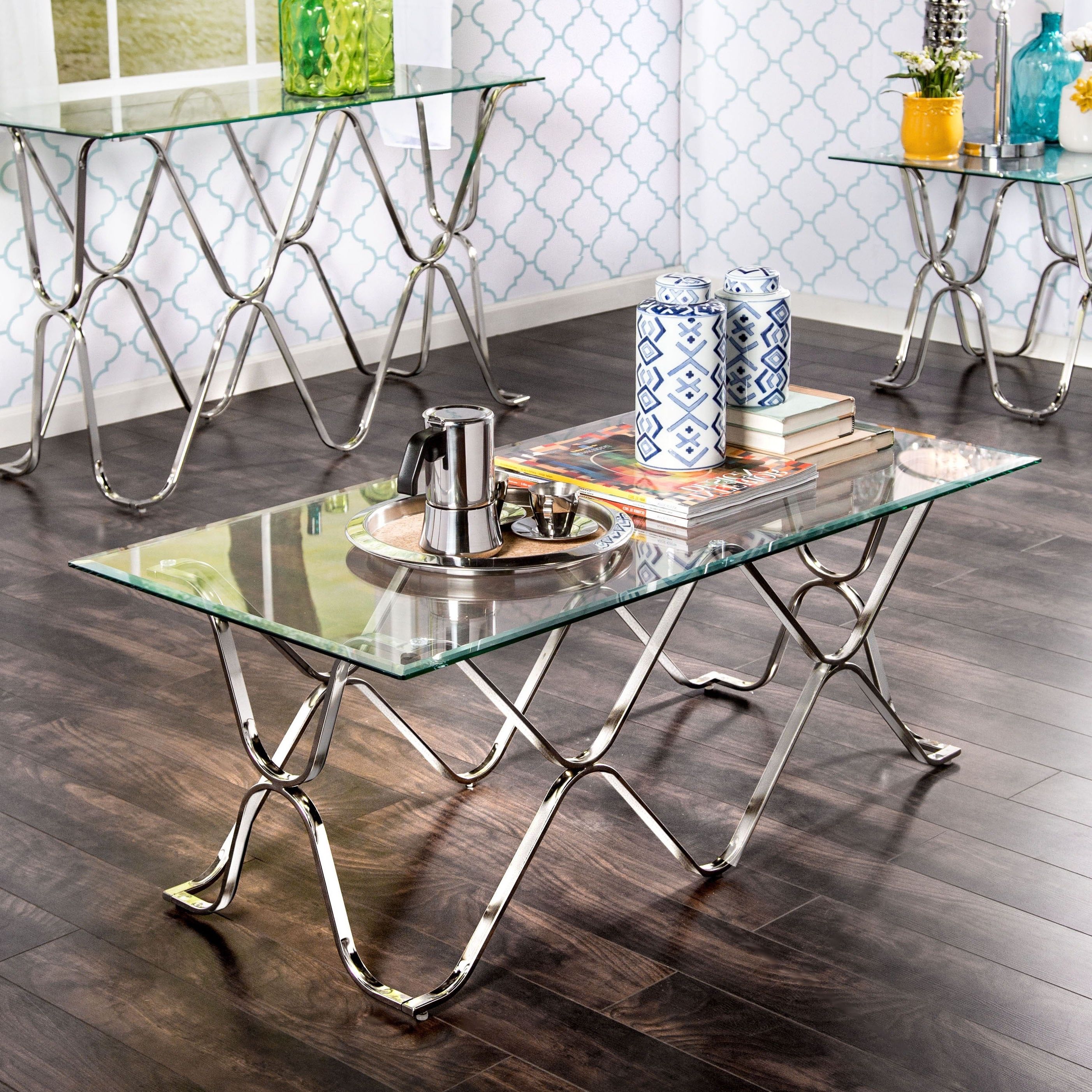 Featured Photo of Furniture Of America Tellarie Contemporary Chrome Coffee Tables