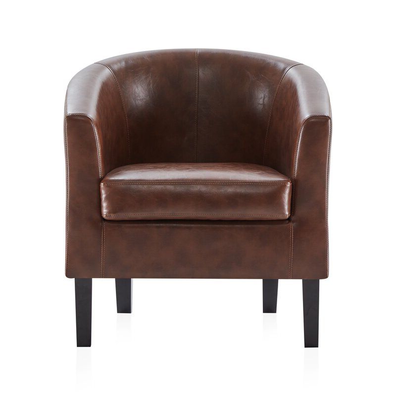 Featured Photo of Ansar Faux Leather Barrel Chairs