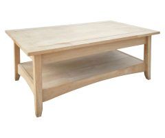 Unfinished Solid Parawood Bombay Tall Lift-top Coffee Tables