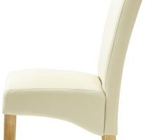 Cream Faux Leather Dining Chairs