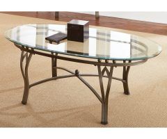 Copper Grove Woodend Glass-top Oval Coffee Tables