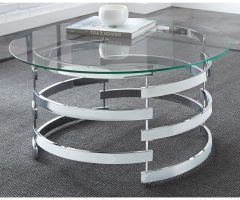 Silver Orchid Bardeen Round Coffee Tables