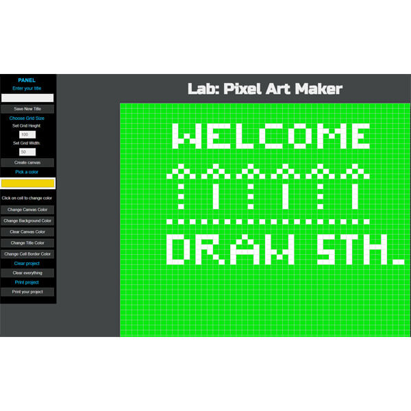 Aplikacja Pixel Art Maker