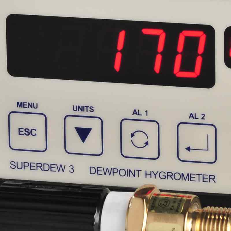SHAW Superdew 3 single channel inline hygrometer with automatic calibration feature,dewpoint measurement,process gases and compressed air