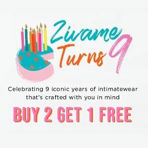 Zivame Celebrating 9 Years – Buy 2 Get 1 Free On Everything Collection