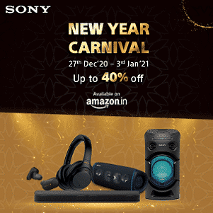 Sony New Year Carnival – Up to 40% Off – Limited time offer