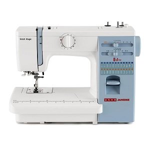 Usha Janome Automatic Stitch Magic 60-Watt Sewing Machine (White And Blue)