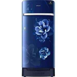 Samsung 198 L 5 Star Inverter Direct Cool Single Door Refrigerator (RR21T2H2WCUHL, Camellia Blue, Base Stand with Drawer)