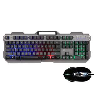 Live Tech Evon Wired Gaming Combo with LED Backlit USB Keyboard & Mouse Gold Plated USB, Braided Cable