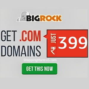 Bigrock Coupons: Get .COM Domains at 399 – Get FAST NOW