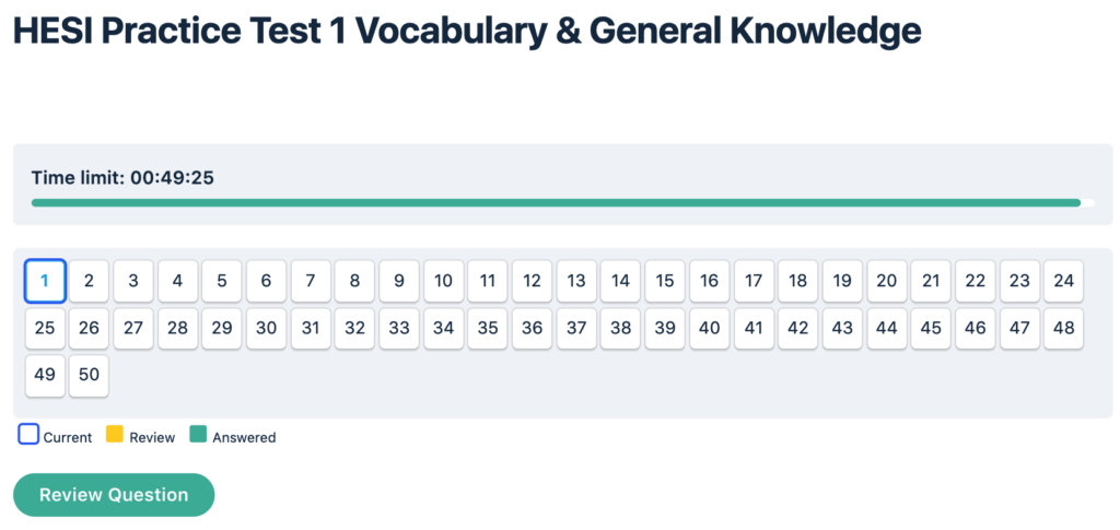 hesi vocabulary practice test