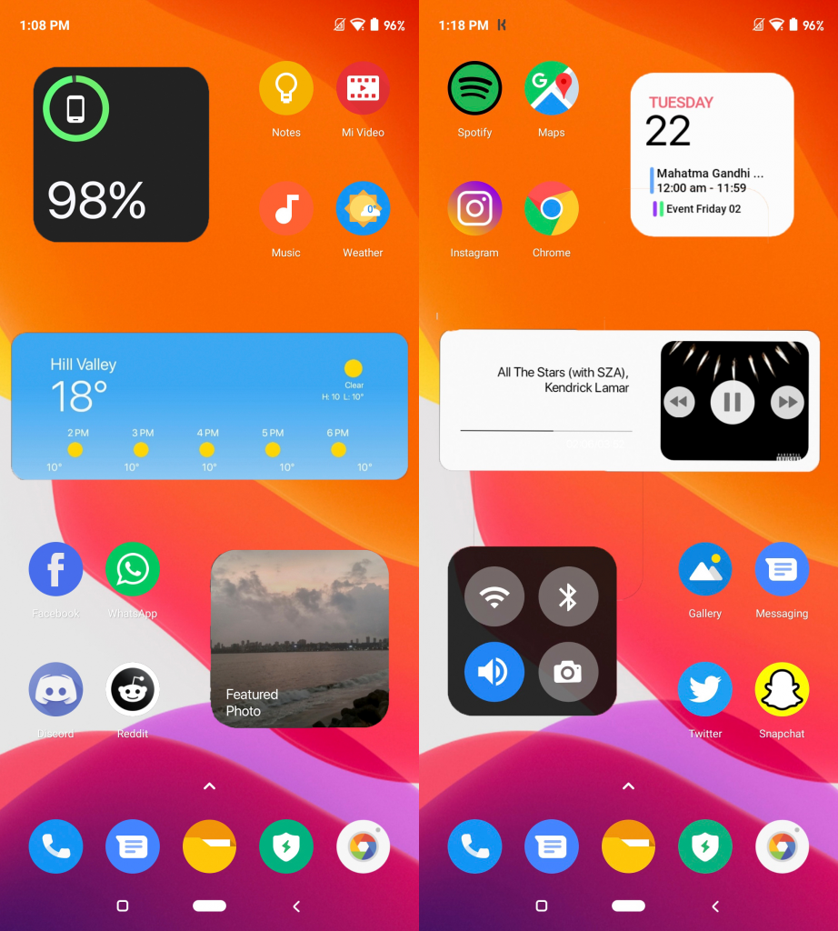Ios 14 theme on Android phone