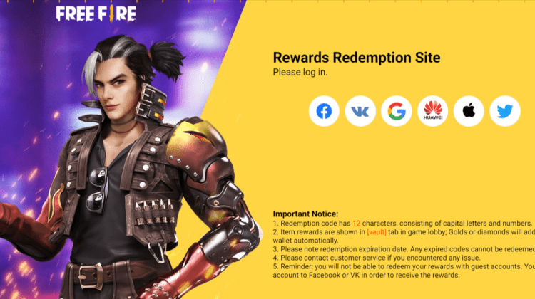 Follow the steps to redeem Free Fire Redeem Codes