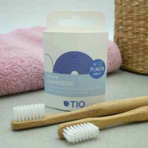 Fil dental vegà TIO Care biodegradable zero waste fet amb plantes - raspalls de dents