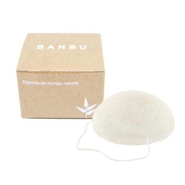 Esponja facial natural konjac BANBU. Limpiador facial y exfoliante 100% vegetal
