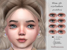 Sims 4 — Slim 3D eyelashes (Toddler) by coffeemoon — Glasses category 8 styles 2 colors: black, bown for female only:
