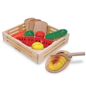 play kitchen accessories Melissa & Doug wooden cutting food play set play kitchen toys