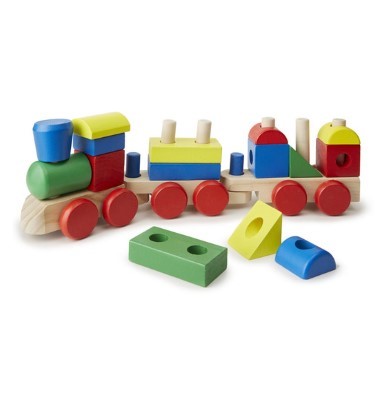 melissa and doug wooden stacking train