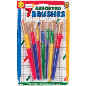 7 Assorted Paint Brush Set by Alex