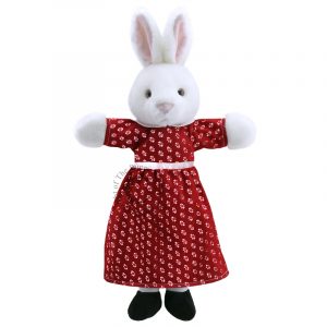 Dressed Mrs Rabbit Hand Puppet