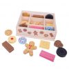 BJ470 Bigjigs Wooden Box of Biscuits Wooden play food 001