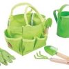 Bigjigs children's small tote gardening bag with tools