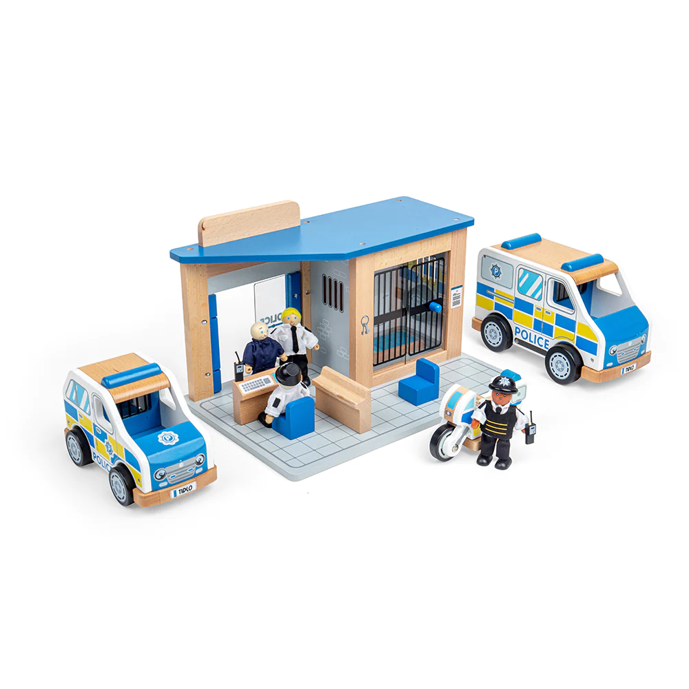 wooden police toys bundle by Tidlo